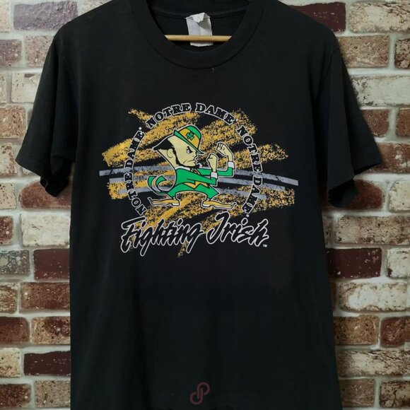 vtg Notre Dame Fighting Irish Leprechaun Collection retro tee shirt luismercado3 - Picture 1 of 2